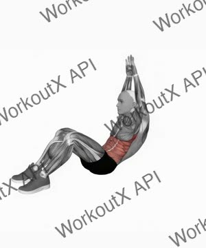 Crunch (Hands Overhead) exercise demonstration