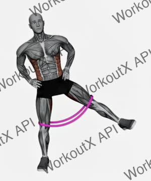 Resistance Band Standing Balance Hip Abduction exercise demonstration