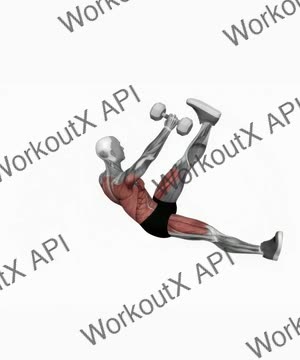 Dumbbell Single Arm Starfish Crunch exercise demonstration