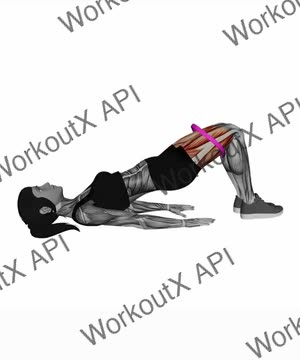 Resistance Band Glute Bridge exercise demonstration