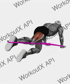 Resistance Band Leg Kickback exercise demonstration