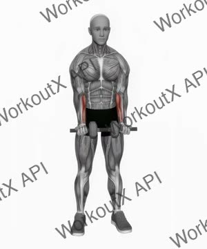 Dumbbell Standing Wrist Curl exercise demonstration
