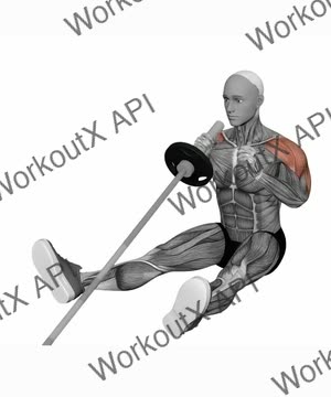 Landmine Seated Alternating Overhead Press exercise demonstration