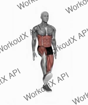 Bodyweight Squat to Side to Front Leg exercise demonstration