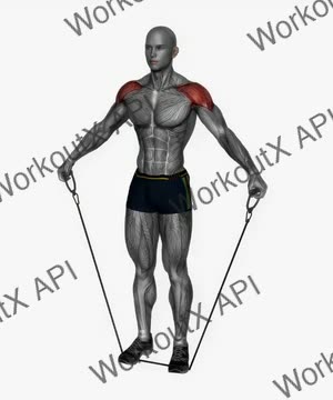 Side Lateral Raise Resistance Band exercise demonstration