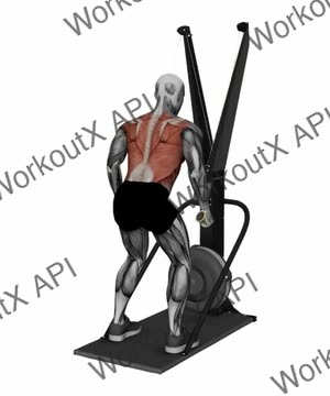 Ski Ergometer Cross Country Ski Pullover Pull exercise demonstration