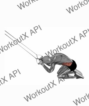 High Resistance Band Kneeling Crunch exercise demonstration