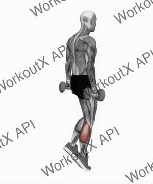 Dumbbell Standing Single Leg Calf Raise exercise demonstration