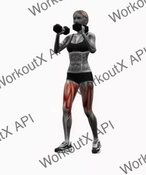 Dumbbell Lunge to Overhead Press exercise demonstration