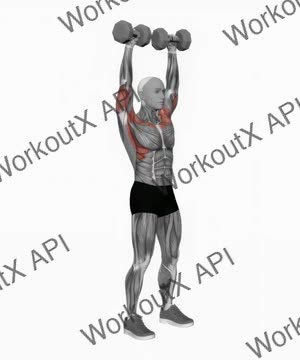 Dumbbell Standing Overhead Press exercise demonstration