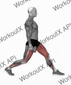 Dumbbell Static Lunge exercise demonstration
