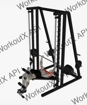 Smith Machine Press Decline exercise demonstration