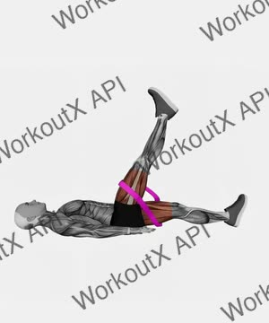 Resistance Band Lying Leg Raise exercise demonstration