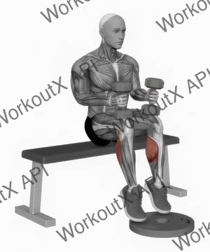 Dumbbell Seated Calf Raise exercise demonstration