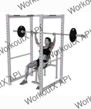 Barbell Incline Shoulders Press (Inside Squat Cage) exercise demonstration