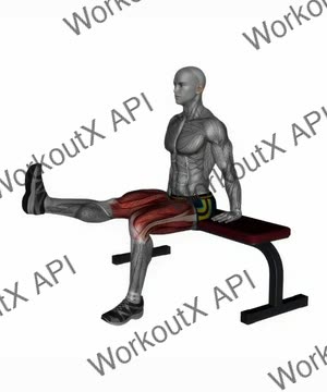Leg Extended Stretch on Bench exercise demonstration