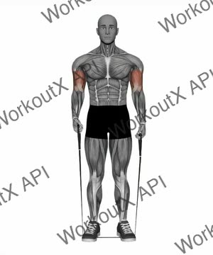 Alternating Biceps Hammer Curl Resistance Band exercise demonstration