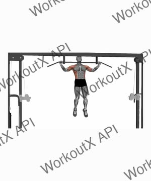 Pull Up Wide Grip Front View exercise demonstration
