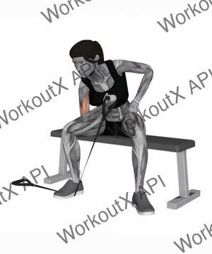 Band Concentration Curl exercise demonstration