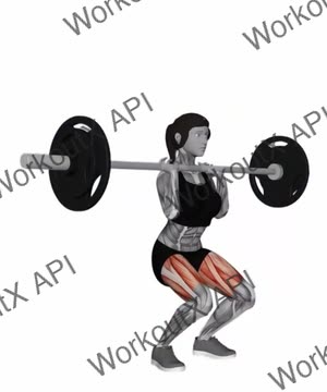 Barbell Clean-Grip Front Squat (Variation 2) exercise demonstration
