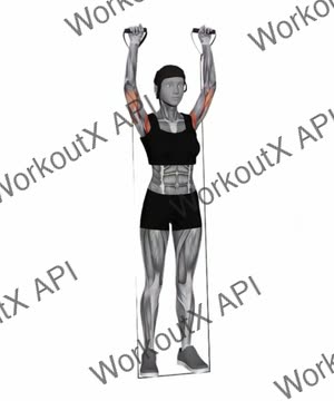 Band Behind Neck Shoulder Press exercise demonstration