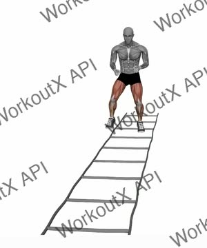 Agility Ladder in in Out Out exercise demonstration