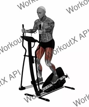 Gym Elliptical Machine Fast Speed exercise demonstration