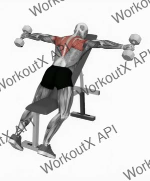 Dumbbell Incline Rear Lateral Raise exercise demonstration