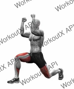 Lunge Pulses Bodyweight exercise demonstration