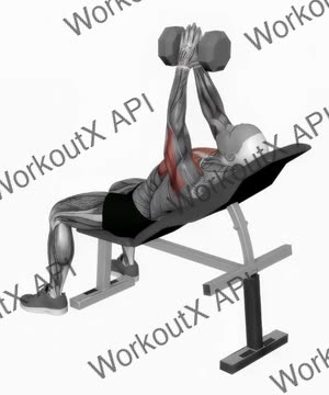 Dumbbell Incline Svend Close Grip Press exercise demonstration