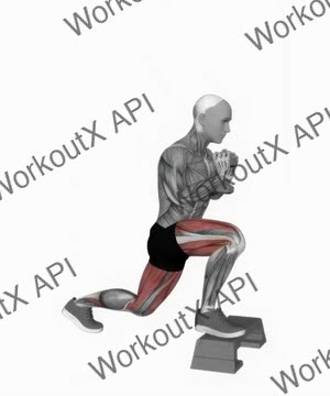 Dumbbell Goblet Split Squat Front Foot Elevanted exercise demonstration