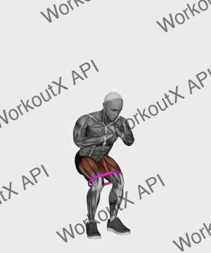 Resistance Band Squat Jump exercise demonstration