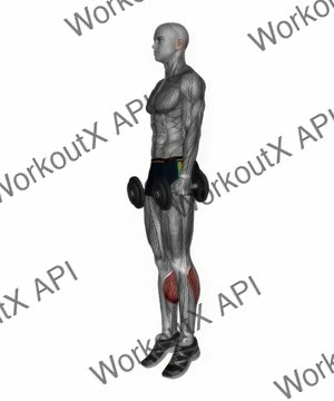 Dumbbell Standing Calf Raise exercise demonstration