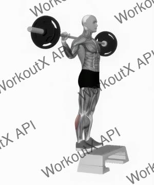 Barbell Standing Leg Calf Raises exercise demonstration