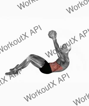 Dumbbell Straight Arm Crunch exercise demonstration