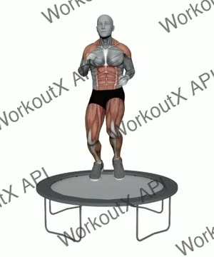 Rebounder High Knee Runs exercise demonstration