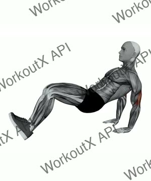 Floor Tricep Dip exercise demonstration