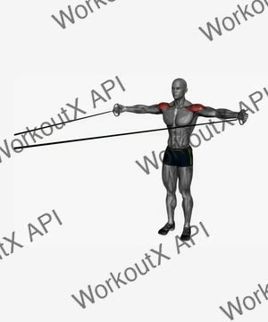 Rear Deltoid Fly Cable Resistance Band exercise demonstration