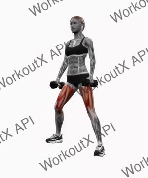 Dumbbell Side Lunge Left N Right exercise demonstration