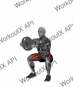 Plate Squat Reach exercise demonstration