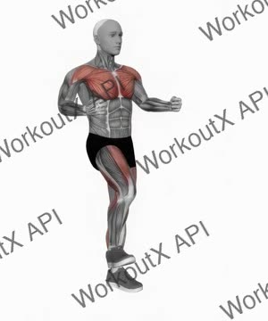 Double Punch Front Leg Lift exercise demonstration
