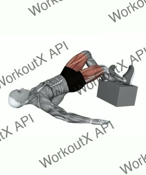 Bodyweight Feet Elevated Staggered Glute Bridge exercise demonstration