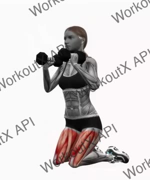 Dumbbell Kneeling Squat exercise demonstration