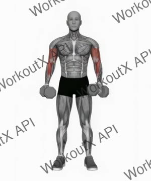 Dumbbell Cross Body Hammer Curl (Version 2) exercise demonstration
