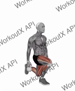 Kettlebell Split Squat exercise demonstration