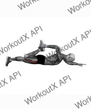Lying Face Down Quadriceps Stretch exercise demonstration