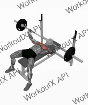 Barbell Wide Bench Press exercise demonstration