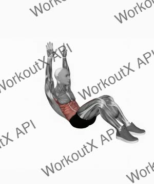 Crunch (Arms Straight) exercise demonstration