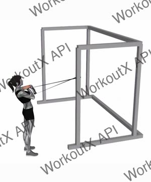 Band Cross Chest Biceps Curl exercise demonstration