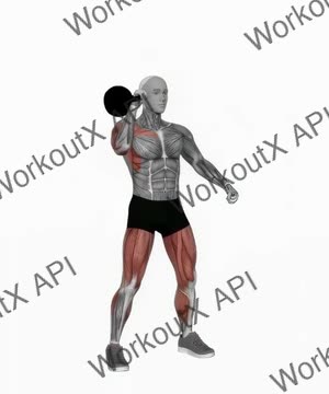 Kettlebell Single Arm Clean and Press exercise demonstration